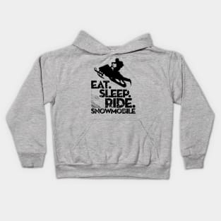 Eat Sleep Ride Snowmobile Kids Hoodie